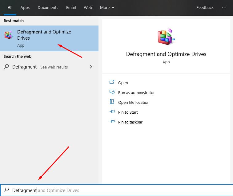 Defragment and Optimize - App for defragment a Disk 