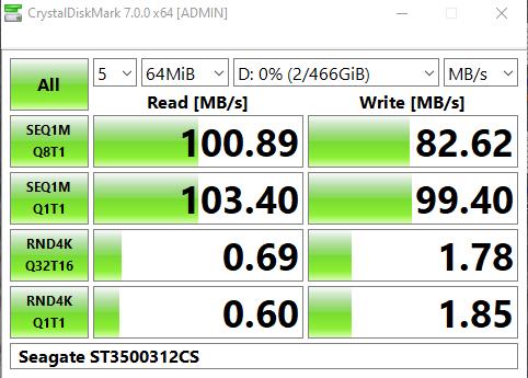 CrystalDiskMark: HDD disk speed Read and Write