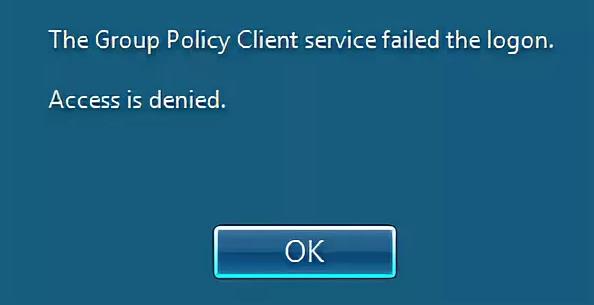Group policy client service failed the logon - Access is denied