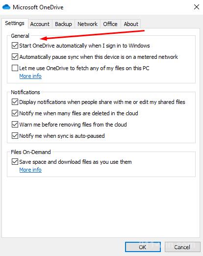In settings tab uncheck - Start OneDrive automatically when I sign in to Windows