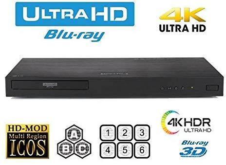 LG UHD 4K Region Free Blu-Ray Disc DVD Player
