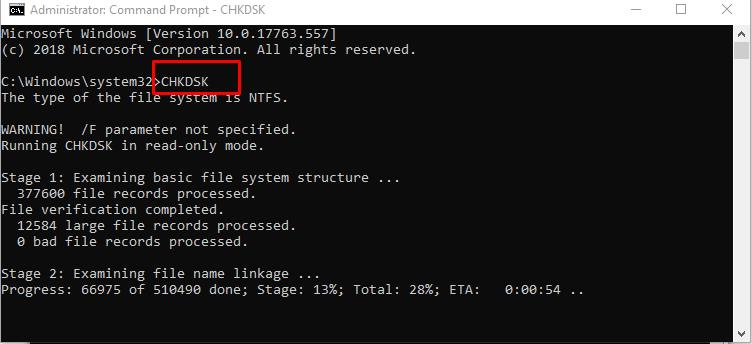 How to Start Spooler with cmd command: CHKDSK
