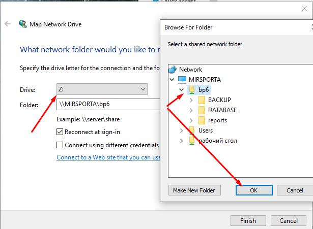 Select - Map network drive 