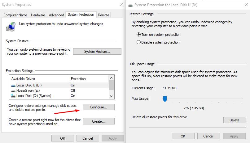 Configuring auto create System Points of Restore System