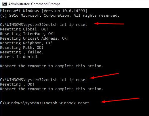 Rest IP configuration with Command Promt