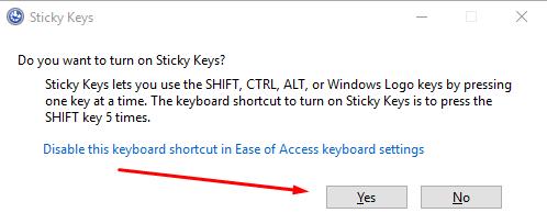 How to turn on Sticky Keys