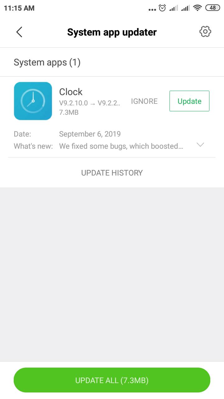 System app updater: confirm update all apps