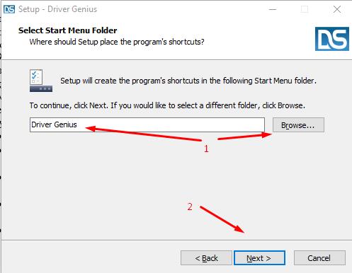 Click Next at the step with the choice whether to place the program in the start menu