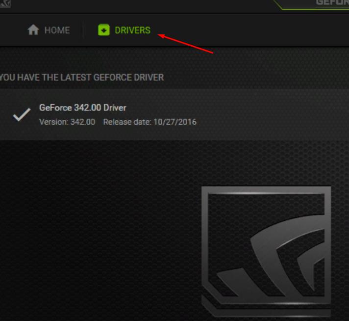 Click on the Drivers tab, which is located in the upper left corner