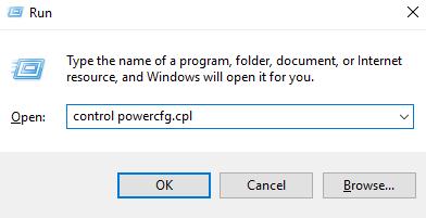 Open Power Options window for select Preferred plans