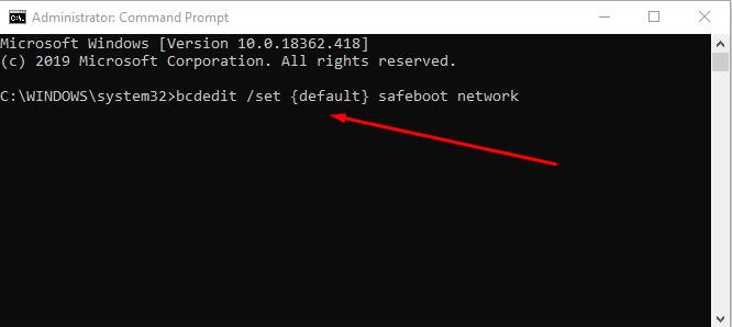 How to start Safe Mode from command Prompt