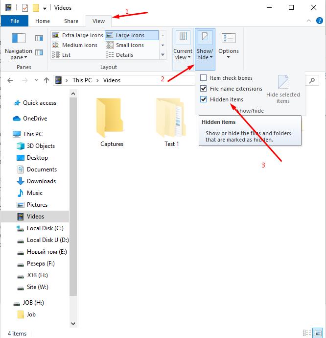 Show hidden files in windows 10 | How to hide files 