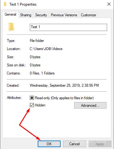 How to Hide Files and Folders. In Folder properties select Hidden parametr 