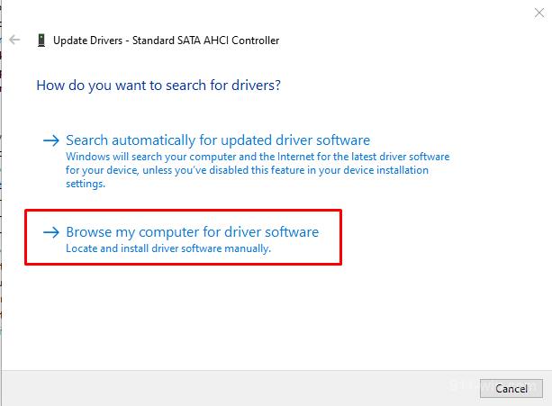 For set manual path to driver select: Browse my computer for driver software