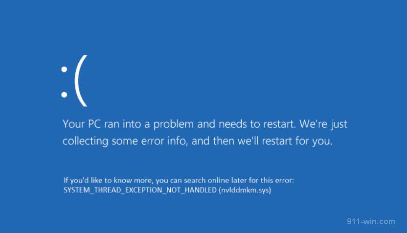 Blue screen - SYSTEM_THREAD_EXCEPTION_NOT_HANDLED